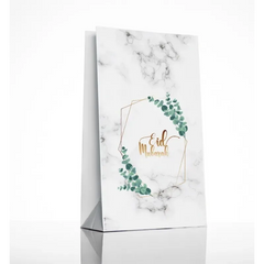 Cadeauzakjes -marmer eucalyptus (6 stuks) - Islamboekhandel.nl