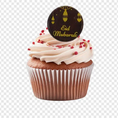 Chocoladedecoratie Eid Mubarak Rond Ø3,5cm (48 stuks) - Islamboekhandel.nl