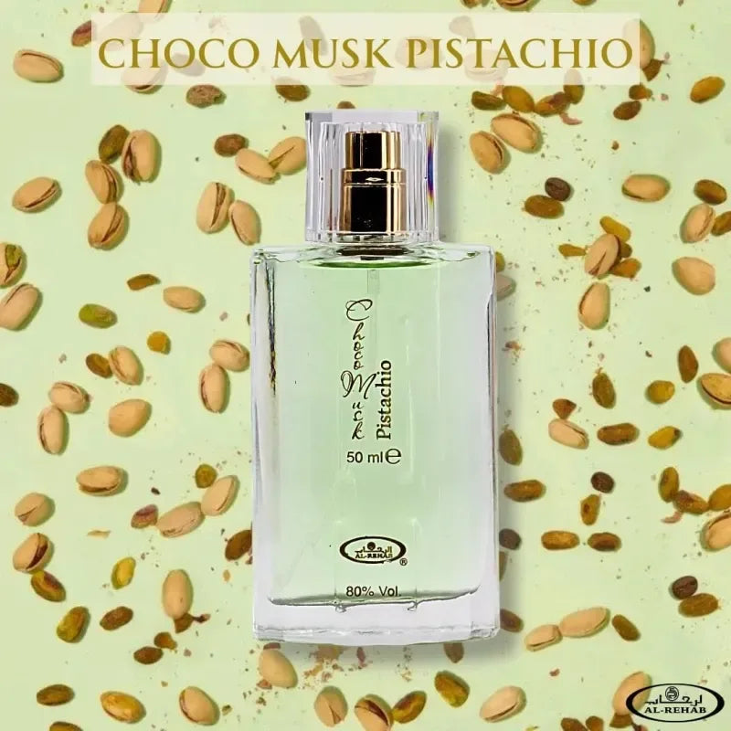 Chocomusk Pistachio Al-Rehab 50 ml - Islamboekhandel.nl
