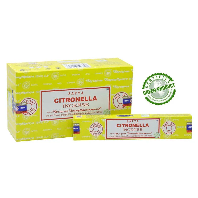 Multiple gele Satya Citronella wierookstokjes voor frisse geur en insectenwering