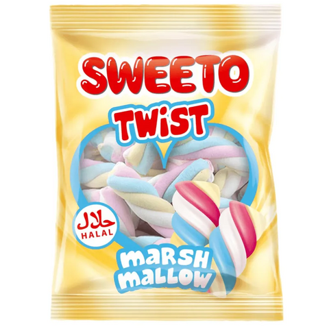 Colorido twist marshmallows snoep 60g - Halal Sweeto
