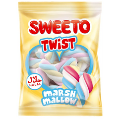 Colorido twist marshmallows snoep 60g - Halal Sweeto