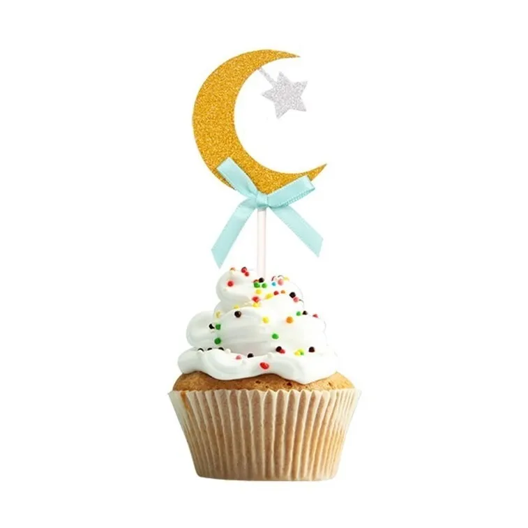 Cupcake topper maan -mint Islamboekhandel.nl