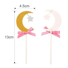 Cupcake topper maan -rose (6 stuks) - Islamboekhandel.nl