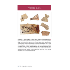 Ancient Arabische script op botfragmenten voor De Waqf volgens Hafs en Warsh