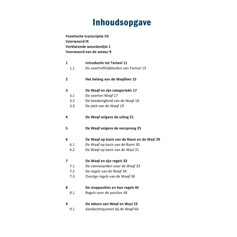 De Waqf volgens Hafs en Warsh - Islamboekhandel.nl