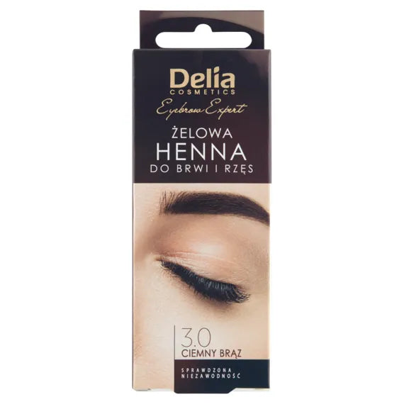 Delia Eyebrow Tint Gel 3.0 Dark Brown - Henna