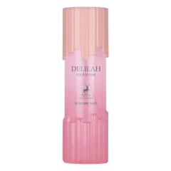 Roze doorschijnende fles delilah body mist parfummist pour femme van antonio alhambra