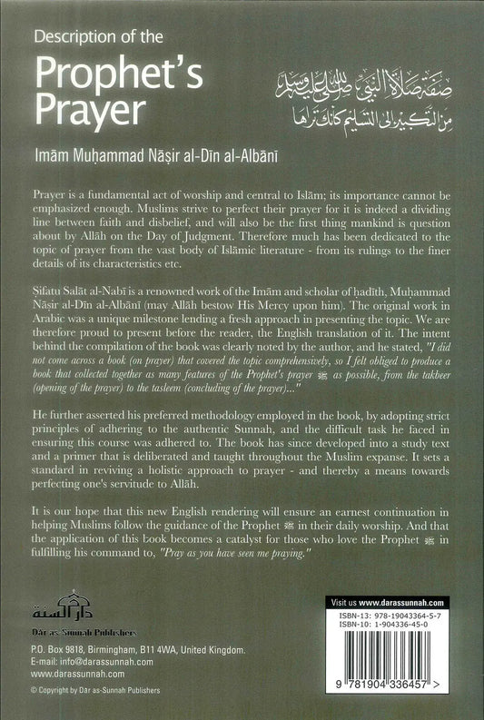 Description of the Prophets Prayer - Islamboekhandel.nl