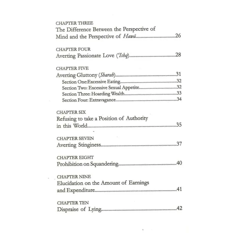 Alt tekst voor afbeelding met inhoudsopgave van Disciplining The Soul gericht op de verlangen naar voedsel