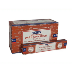 Bulk doos donkere kaneel wierookstokjes met retail box van Satya Nag Champa Wierook