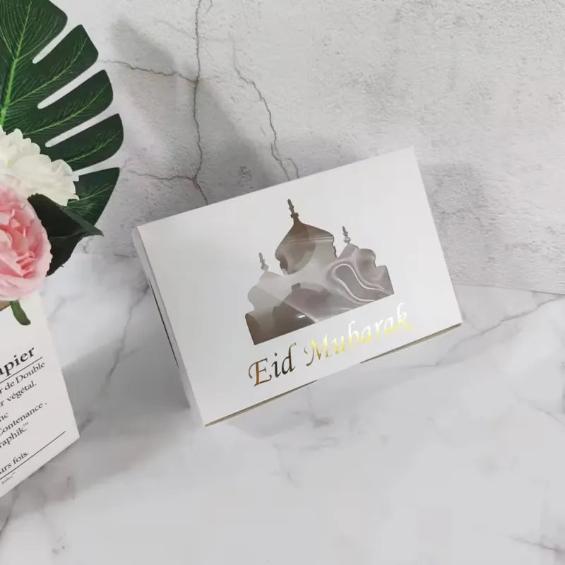 Doos voor 6 cupcakes Eid Mubarak - decoratie