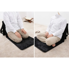 Draagbare gebedskleed met opklapbare Rugleuning - Islamboekhandel.nl