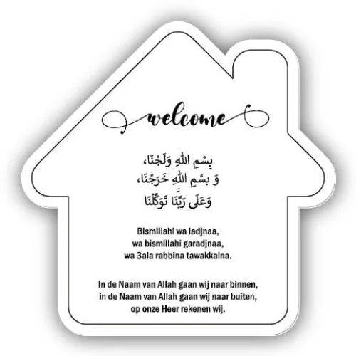 Dua doe'a bordje -huisje welcome I-Creations