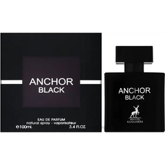 Zwarte parfumfles Eau de Parfum Anchor Black met bijpassende retaildoos