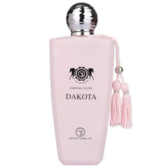 Roze parfumfles met franjes van Eau de Parfum Dakota, Grandeur Elite
