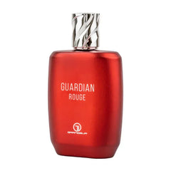 Rode parfumfles met zilveren dop van Parfum Guardian Rouge