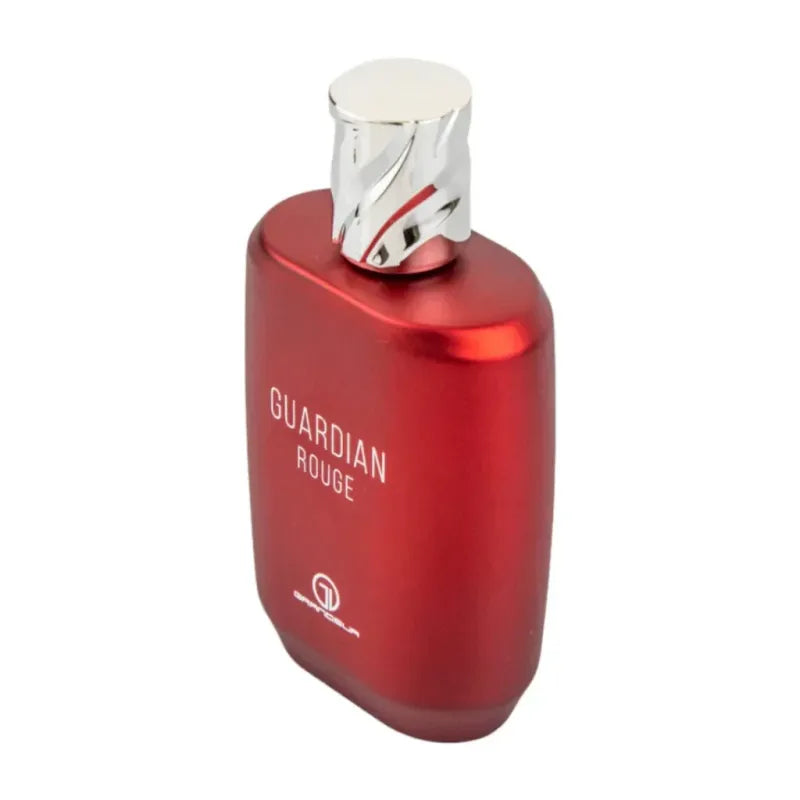 Rode parfumfles met zilveren dop van Eau de Parfum Guardian Rouge