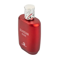 Rode parfumfles met zilveren dop van Eau de Parfum Guardian Rouge