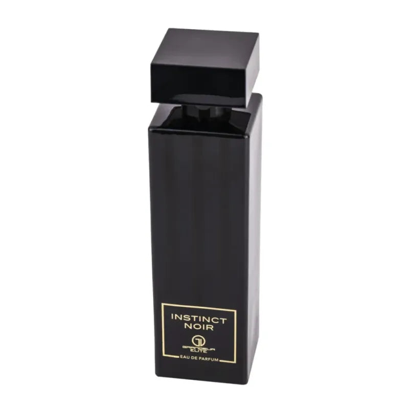 Zwarte rechthoekige parfumfles van Eau de Parfum Instinct Noir