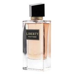 Rectangulaire parfum Liberty fles met zwarte dop van Grandeur Elite