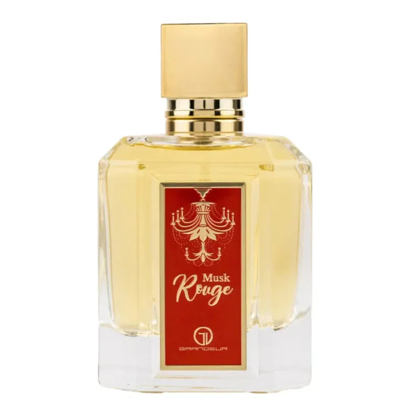 Rectangulaire parfumfles met gouden dop van Eau de Parfum Musk Rouge