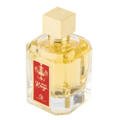 Vierkante parfumfles met gouden dop van Eau de Parfum Musk Rouge