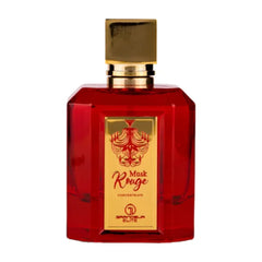 Rode parfumfles met gouden accenten van Eau de Parfum Musk Rouge Concentrate