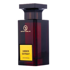 Donkerrode parfumfles van Eau de Parfum Umber Extract voor een luxe geurervaring