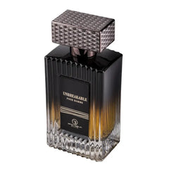 Zwarte en gouden geurflacon van Eau de Parfum Unbreakable, grandeur elite style