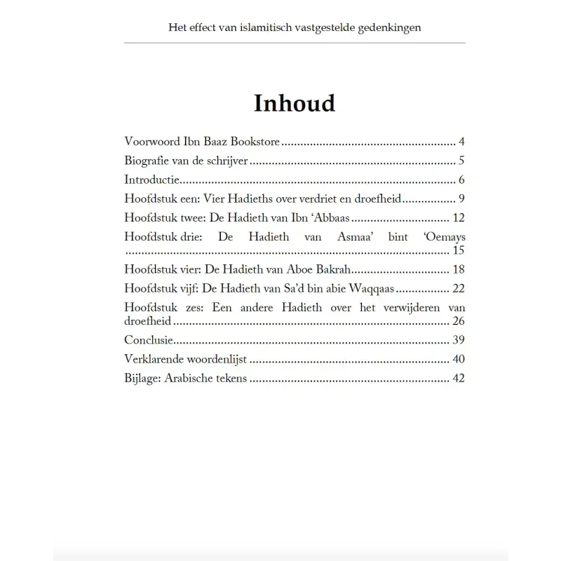 Het effect van islamitisch vastgestelde gedenkingen op het verdrijven van droefheid en ongerustheid - Islamboekhandel.nl