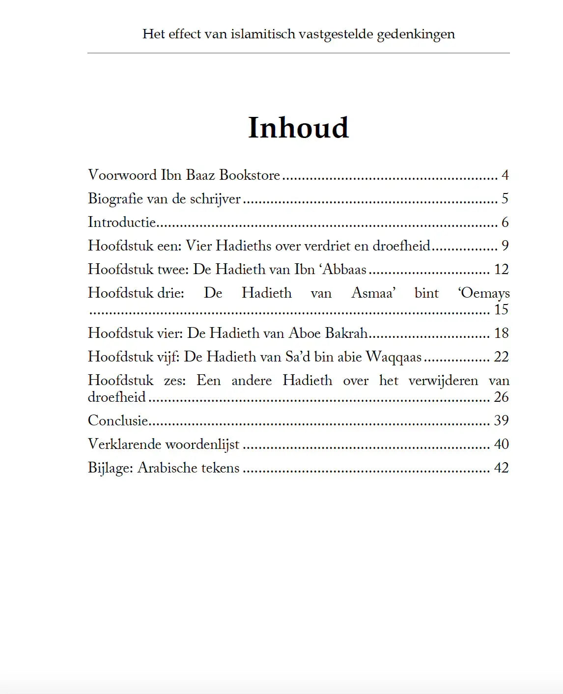 Het effect van islamitisch vastgestelde gedenkingen op het verdrijven van droefheid en ongerustheid - Islamboekhandel.nl