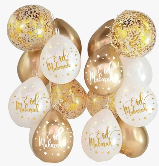 Eid ballonnenmix -goud (10st) - Islamboekhandel.nl