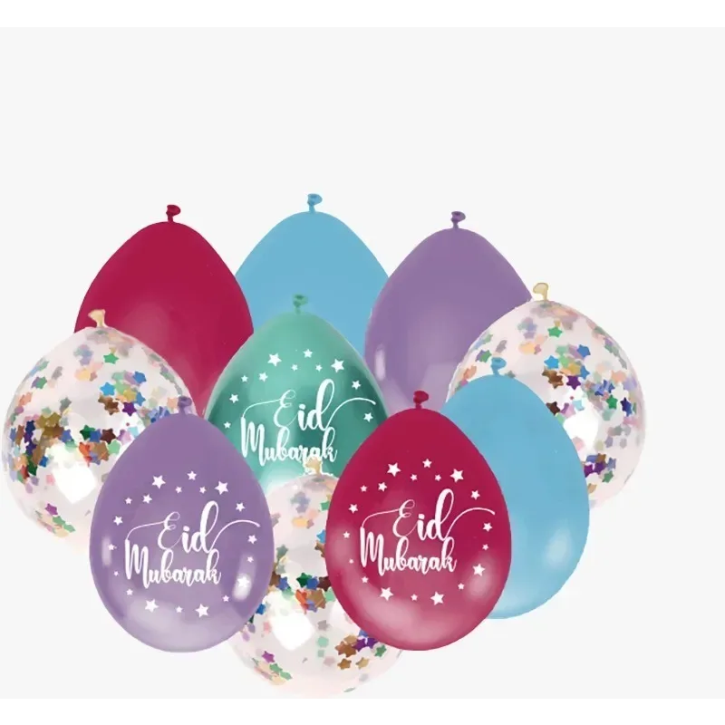 Eid ballonnenmix -multi colour (10st) - Islamboekhandel.nl