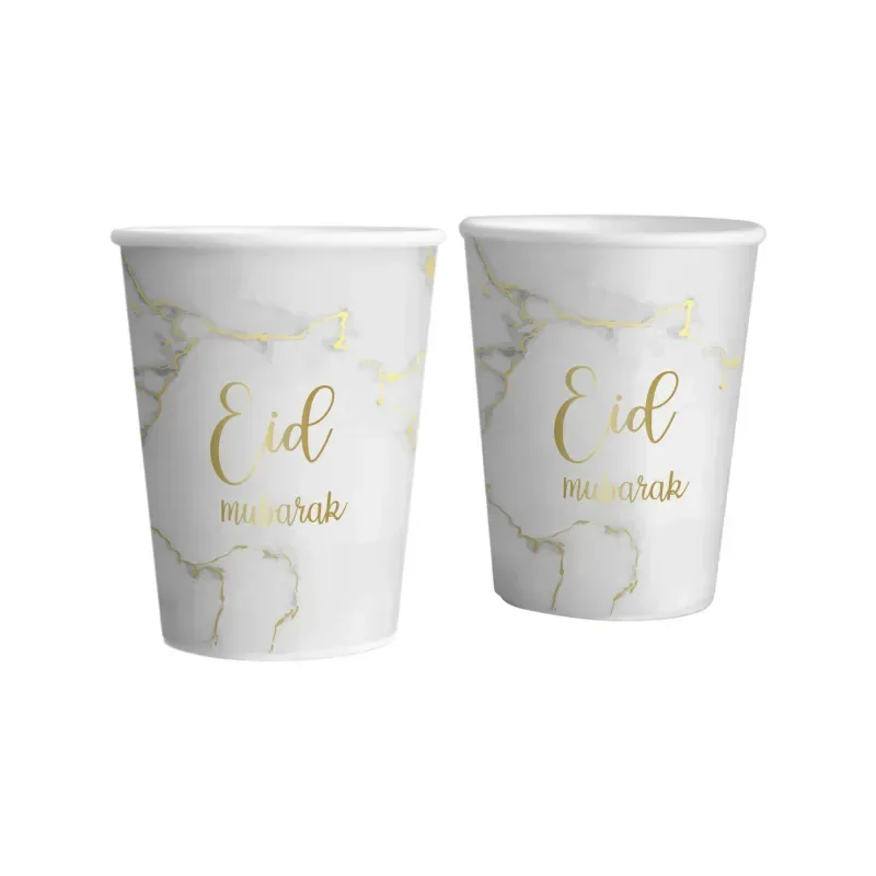Eid bekers -marmer-goud - Islamboekhandel.nl