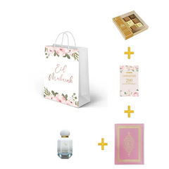 Eid Cadeau in tas (luxe Koran, dua boekje, chocolade + parfum) - Islamboekhandel.nl