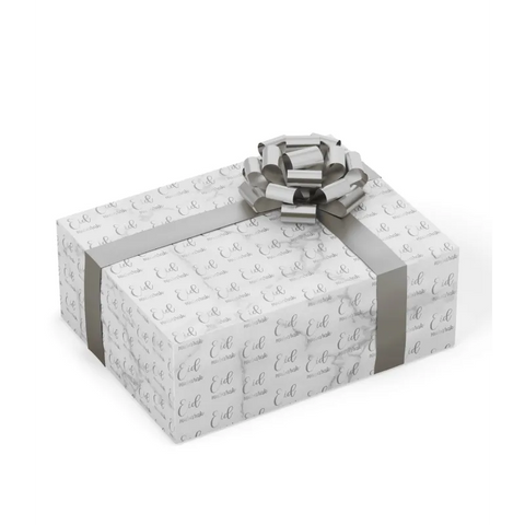 Eid cadeaupapier -marmer-zilver Hadieth Benelux