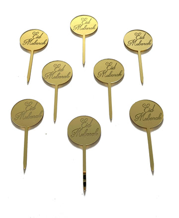 Eid cupcakeprikkers rond (8 stuks) - Islamboekhandel.nl