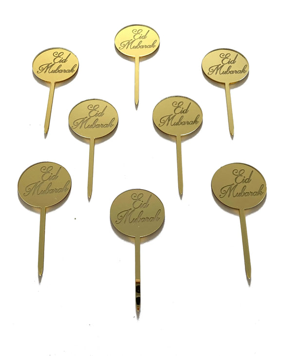 Eid cupcakeprikkers rond (8 stuks) - Islamboekhandel.nl