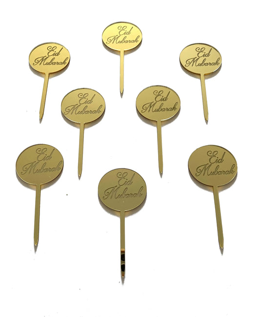 Eid cupcakeprikkers rond (8 stuks) - Islamboekhandel.nl