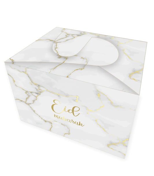 Eid koekjesdozen -marmer-goud - Islamboekhandel.nl