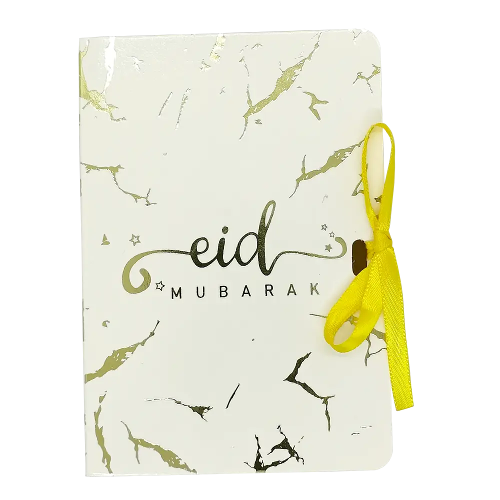 Eid mubarak cadeaudoosjes -marmer goud (6 stuks) - Islamboekhandel.nl