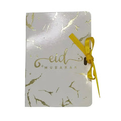 Eid mubarak cadeaudoosjes -marmer goud (6 stuks) - Islamboekhandel.nl