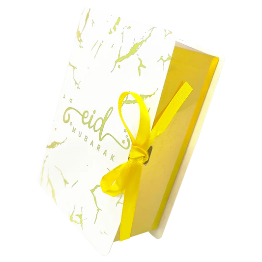 Eid mubarak cadeaudoosjes -marmer goud (6 stuks) - Islamboekhandel.nl