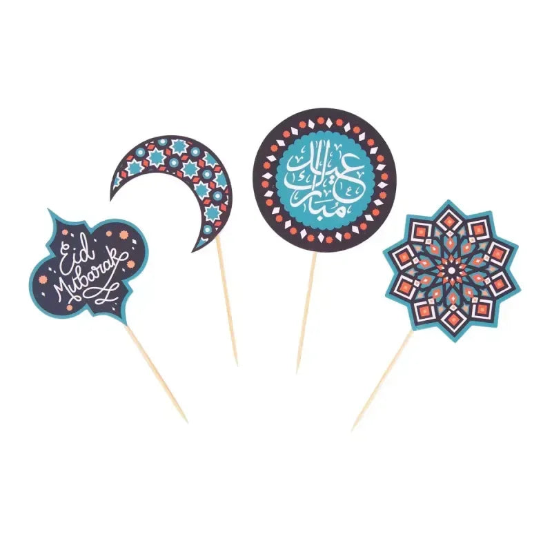Eid Mubarak Cupcake decoratie set 24st. - Islamboekhandel.nl