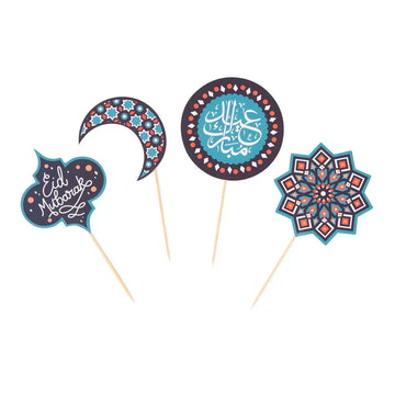 Eid Mubarak Cupcake decoratie set 24st. - Islamboekhandel.nl