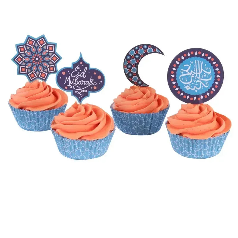 Eid Mubarak Cupcake decoratie set 24st. - Islamboekhandel.nl