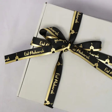 Eid Mubarak lint (zwart/goud) - Islamboekhandel.nl