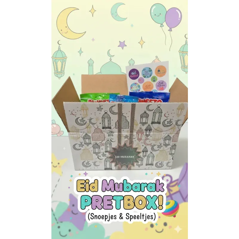 Eid Mubarak Pretbox: vol snoep & verrassingen! - Islamboekhandel.nl