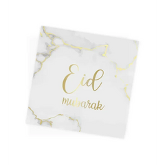 Eid servetten -marmer-goud | 10 stuks - Islamboekhandel.nl